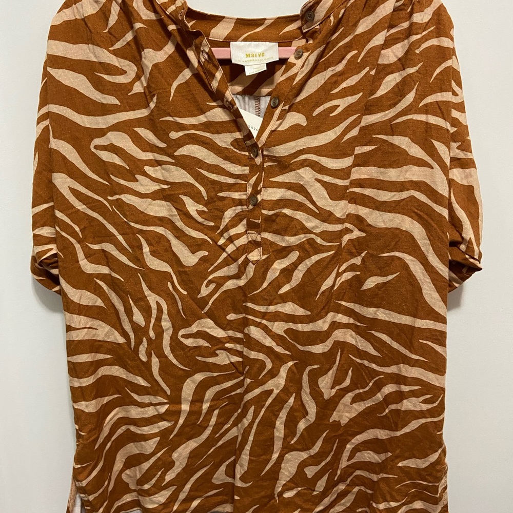 Maeve By Anthropologie NWT Cedar Windham Tunic Size Large - Picture 3 of 7